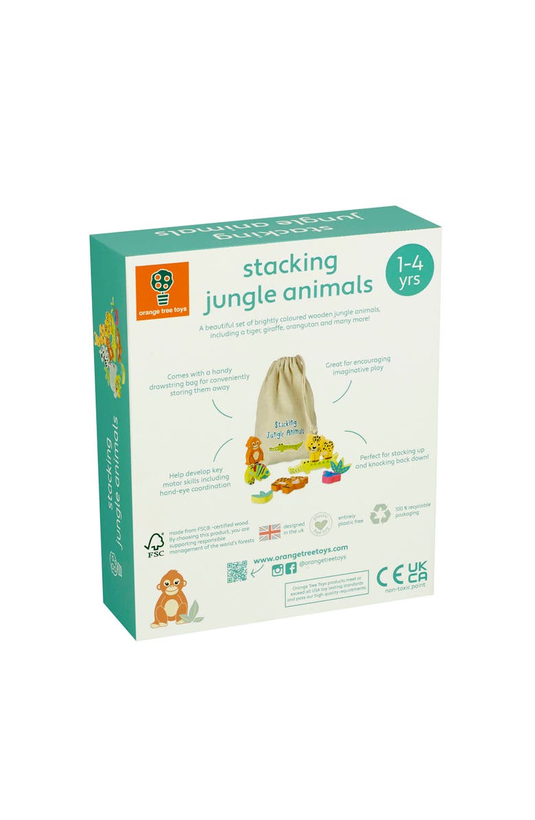 ORANGE TREE TOYS Jungle Animals Stacking, Developmental Toy, Kids Ages 1+, Alternate, color, Multicolored