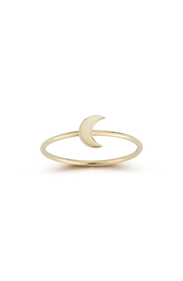 Ember Fine Jewelry 14K Yellow Gold Moon Ring, Main, color,