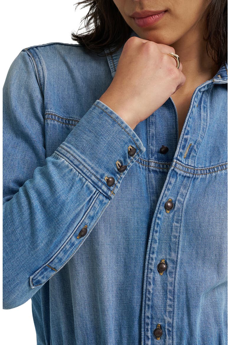 Radiating Long Sleeve Denim Jumpsuit, Alternate, color, SHIMMERSTONE