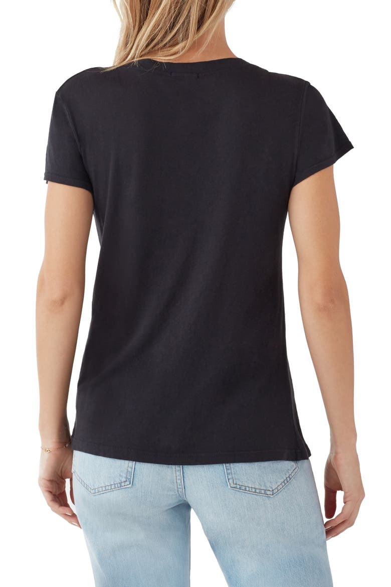 Kate V-Neck T-Shirt, Alternate, color, BLACK
