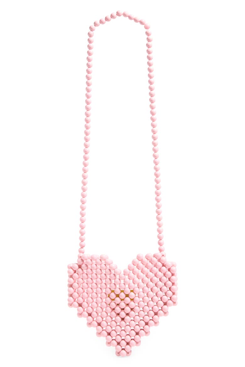 Heartfelt Faux Pearl Bag, Alternate, color, PINK MULTI
