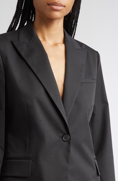 Partow Bow Cotton Stretch Twill Blazer In Black
