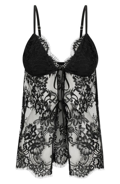 Shop Kat The Label Emerson Lace Chemise In Black
