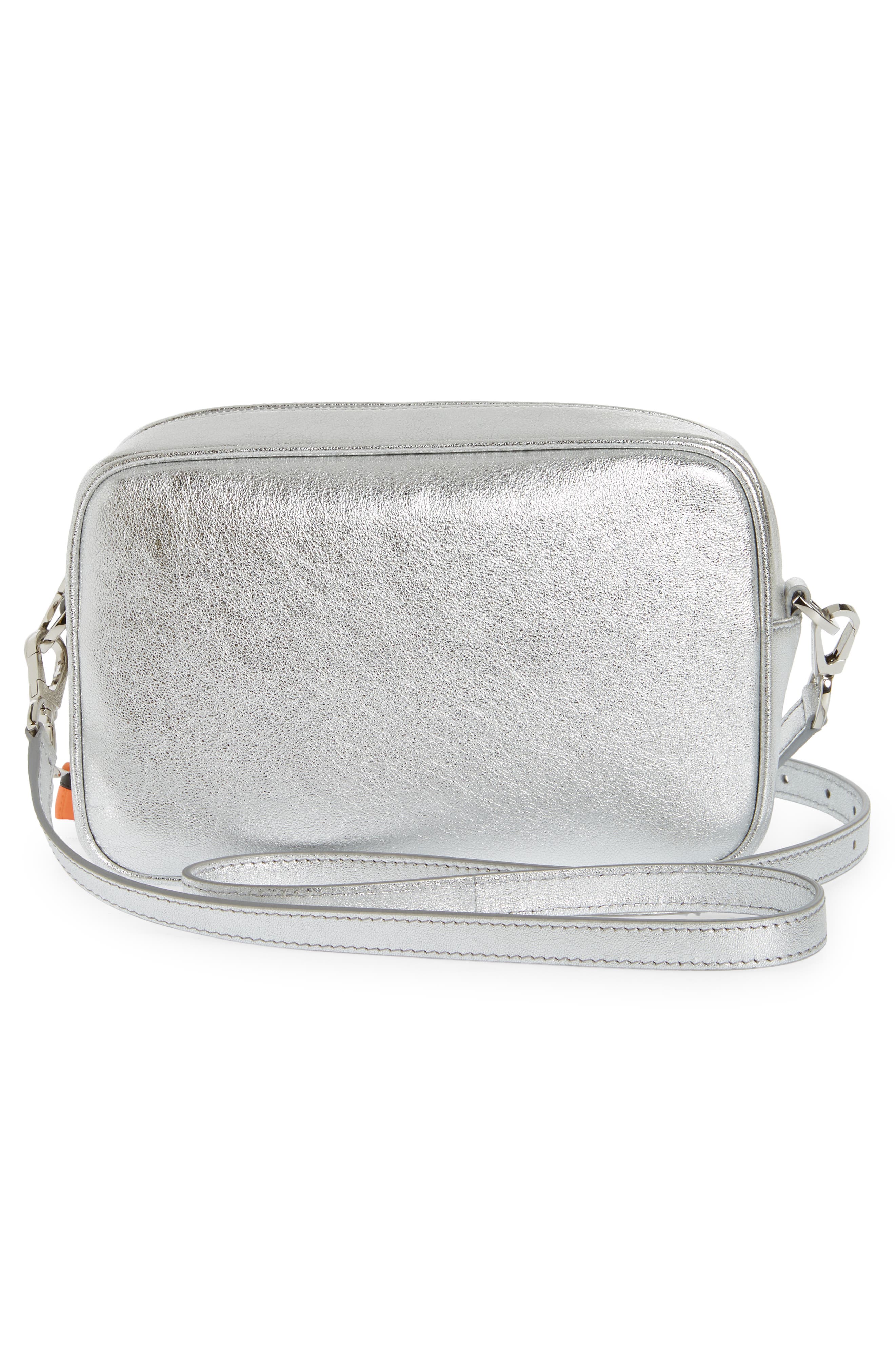 Golden Goose Star Metallic Leather Crossbody Camera Bag, Alternate, color, 