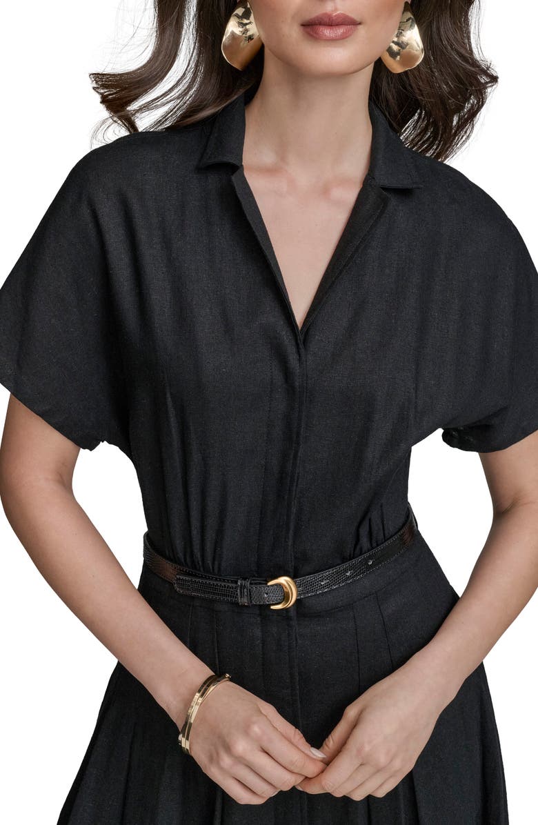 Donna Karan New York Belted Maxi Shirtdress, Alternate, color, 