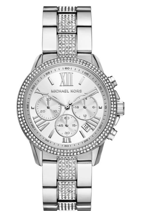 Brynn Crystal Quartz Chronograph Bracelet Watch, 40mm