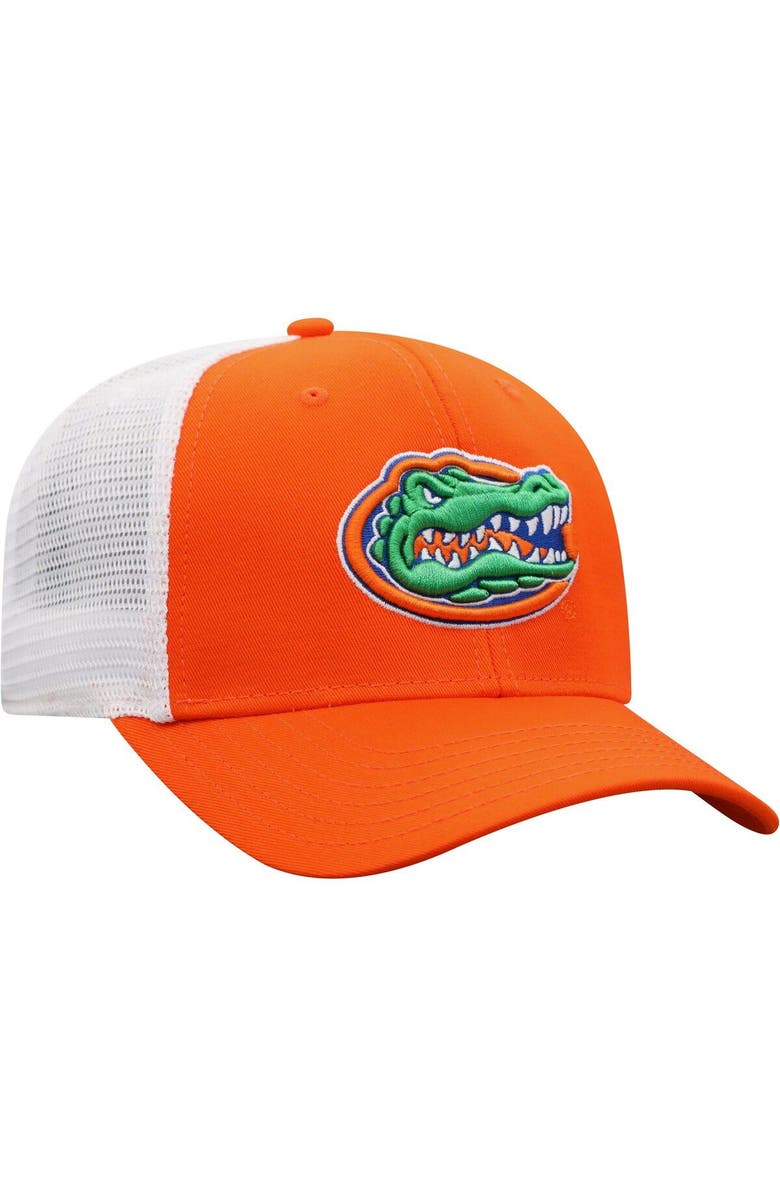 TOP OF THE WORLD Men's Top of the World Orange/White Florida Gators Trucker Snapback Hat, Alternate, color, 