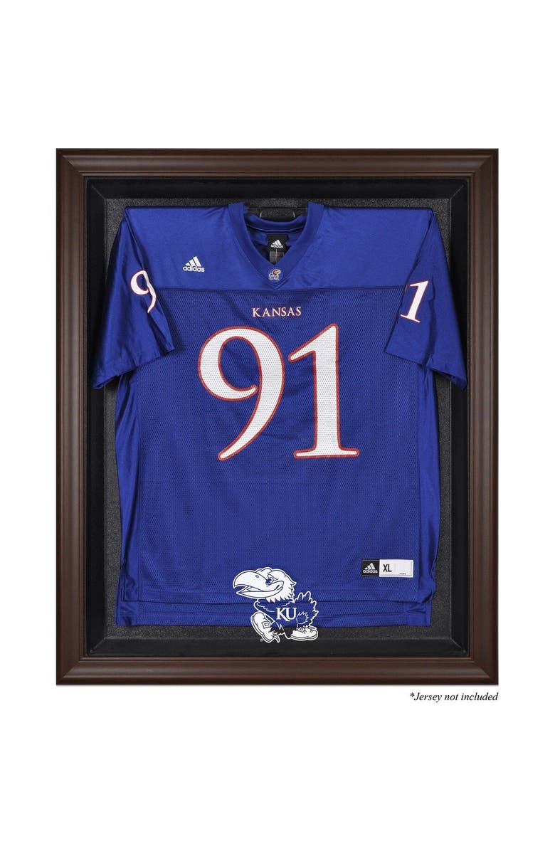 FANATICS AUTHENTIC Kansas Jayhawks Brown Framed Logo Jersey Display Case, Main, color, 