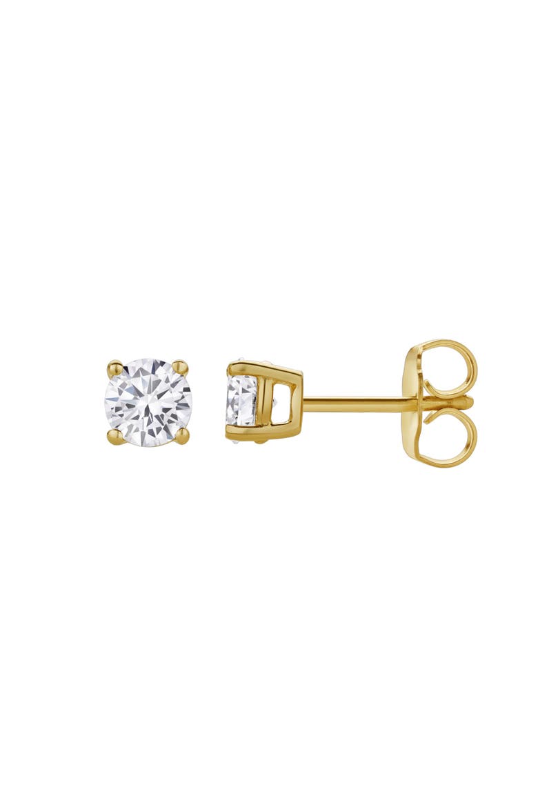 Valeria 0.50 Ct TW Lab Grown Round Diamond Studs 14K Gold Earrings, Main, color, 14K Yellow Gold