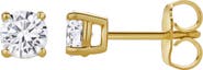 LuvMyJewelry Valeria 0.60 Ct TW Lab Grown Round Diamond Studs 14K Gold Earrings