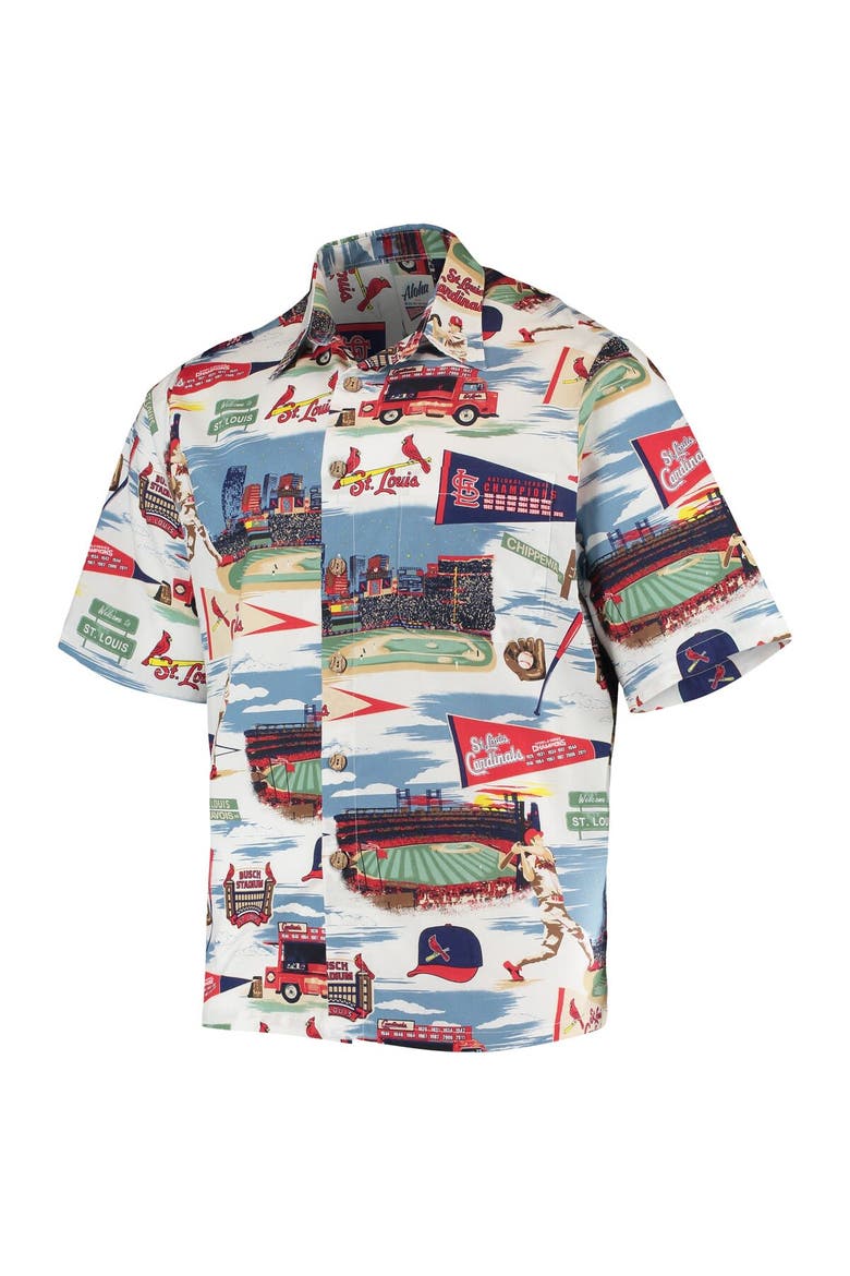Men's Reyn Spooner White St. Louis Cardinals Scenic Button-Up Shirt, Alternate, color, White