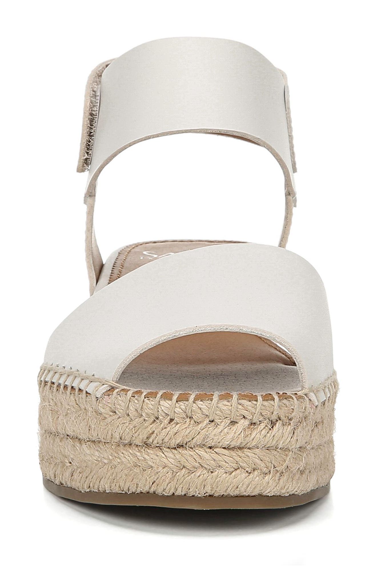 Oak Genuine Calf Hair Platform Wedge Espadrille, Alternate, color, PUTTY SUEDE