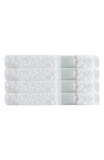 Depera Unique Turkish Cotton Hand Towel 4-piece Set In Green
