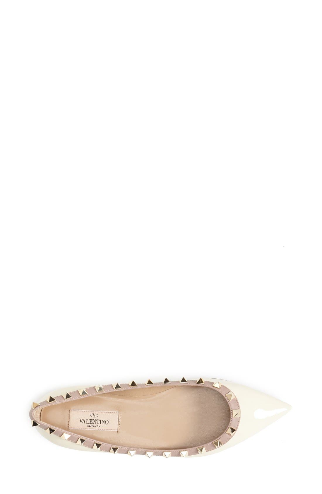 Rockstud Pointed Toe Ballerina Flat - image 4
