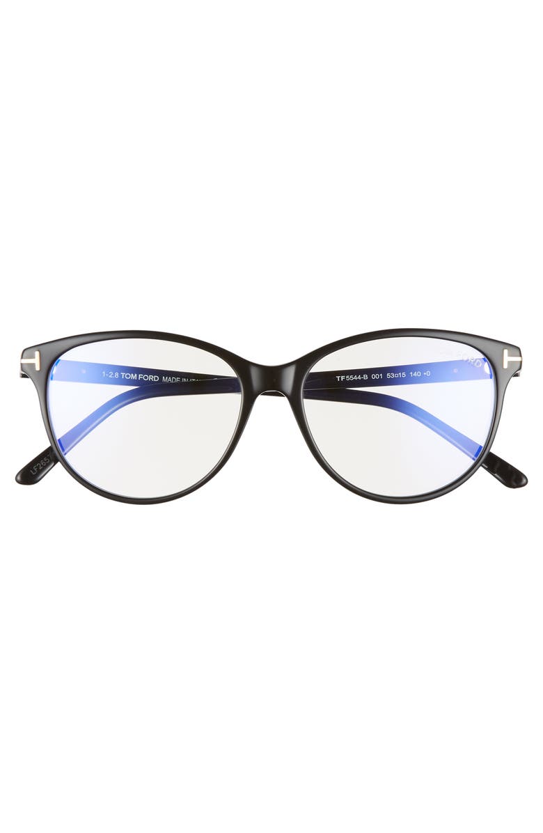 TOM FORD 53mm Blue Light Blocking Optical Glasses, Alternate, color, 