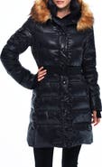 S13 Chalet Water Repellent Puffer Coat with Faux Fur Trim