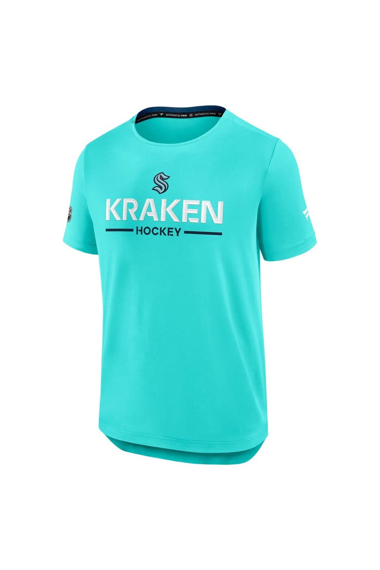 Men's Fanatics Light Blue Seattle Kraken Authentic Pro Rink Tech T-Shirt, Alternate, color, Light Blue
