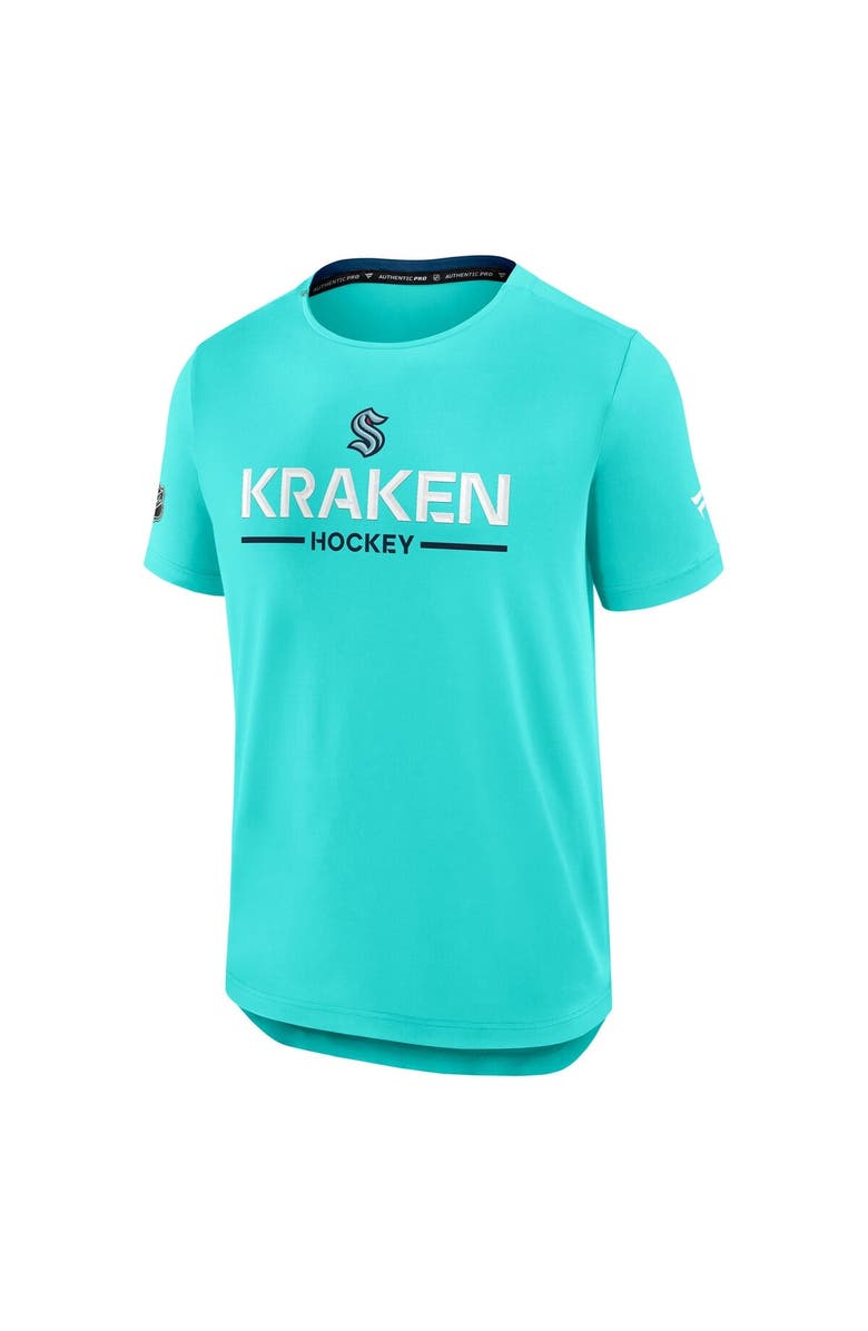 FANATICS Men's Fanatics Light Blue Seattle Kraken Authentic Pro Rink Tech T-Shirt, Alternate, color, Light Blue
