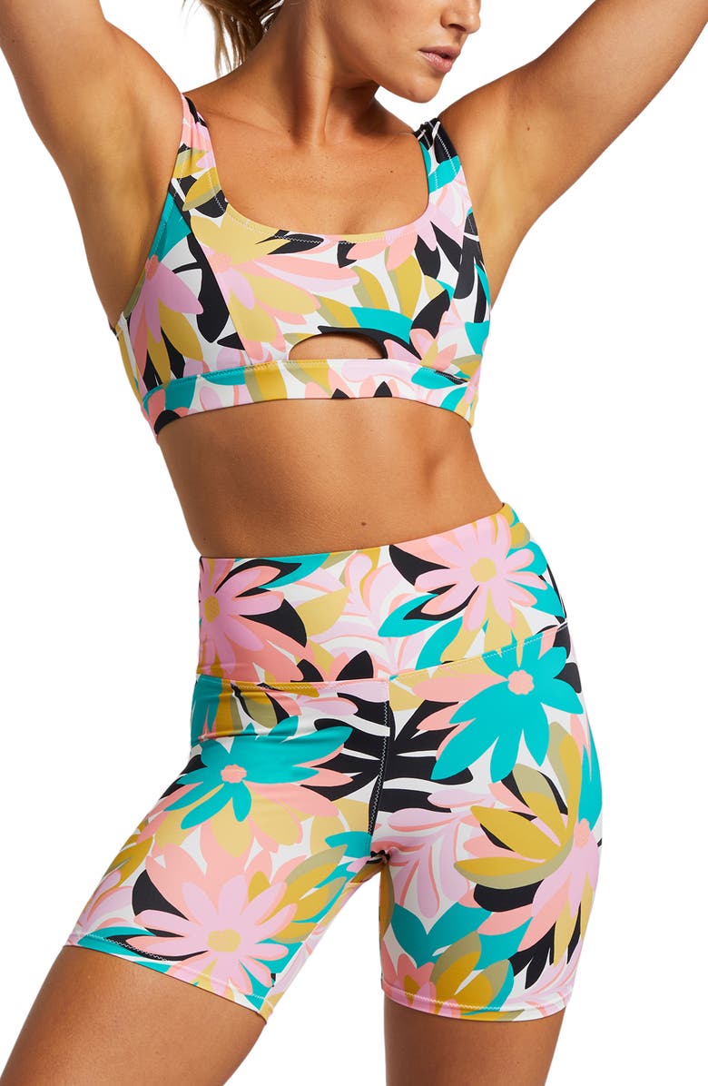 Billabong Floral Bike Shorts, Alternate, color,