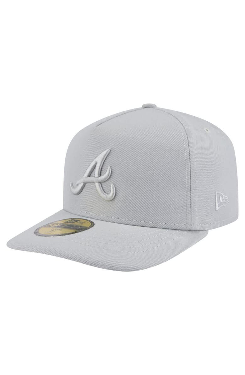 New Era Men's New Era  Gray Atlanta Braves Colorpack 59FIFTY Fitted Hat, Main, color, 
