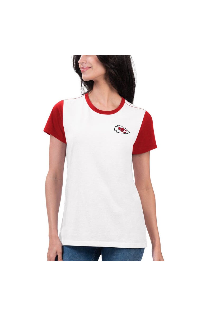 G-III 4HER BY CARL BANKS Women's G-III 4Her by Carl Banks White/Red Kansas City Chiefs Fashion Illustration T-Shirt, Main, color, White
