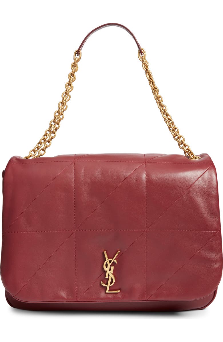 Saint Laurent Jamie 4.3 Patchwork Leather Tote, Main, color, New Dark Bordeaux