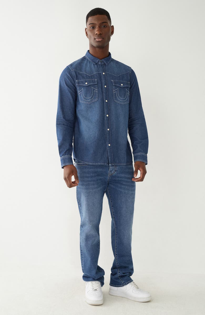 True Religion Western Chambray Shirt, Alternate, color,
