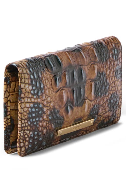 Brahmin Ady Melbourne Embossed Leather Wallet In Brown