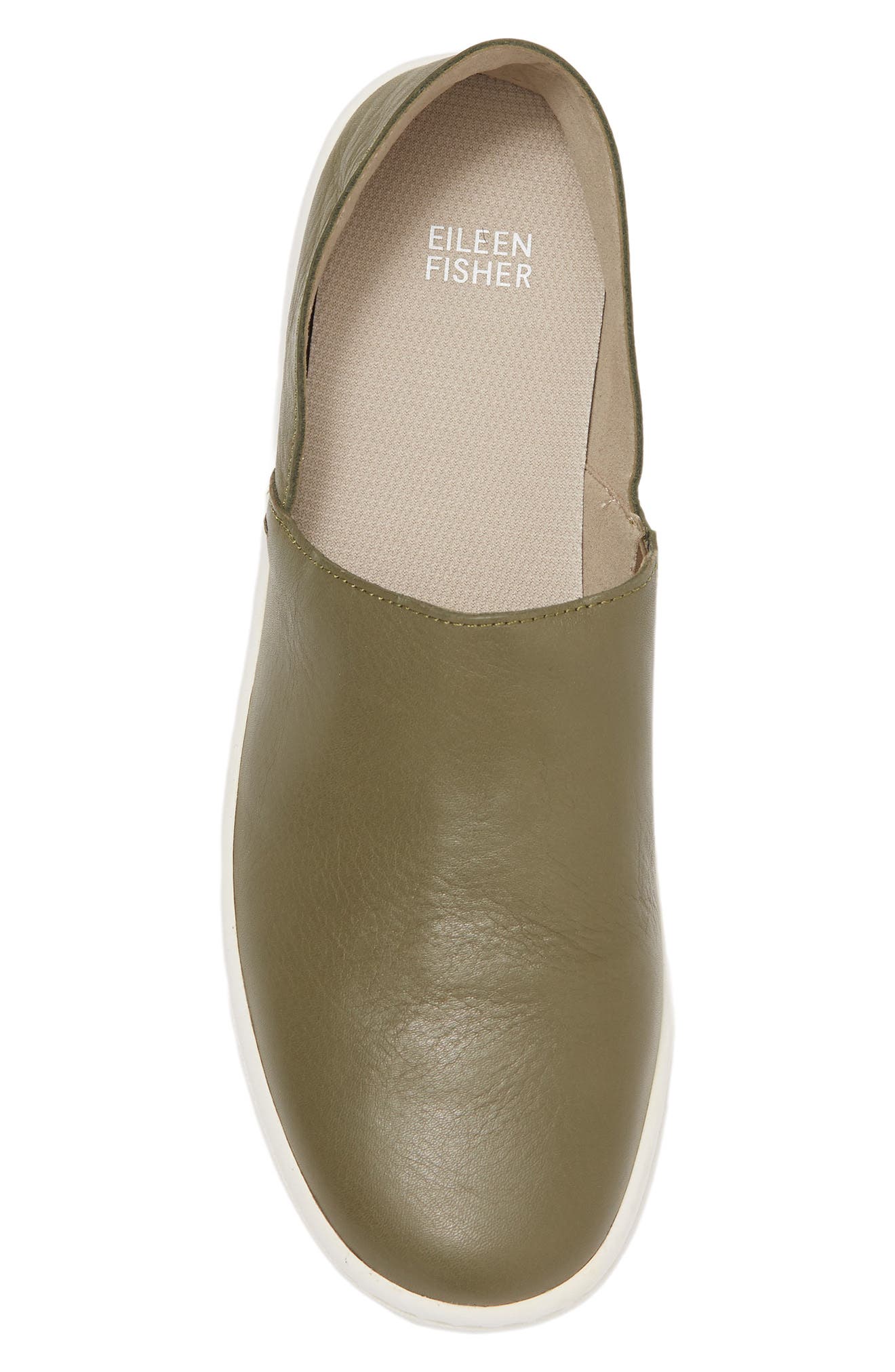 Panda Leather Slip-On Sneaker, Alternate, color, OLIVE