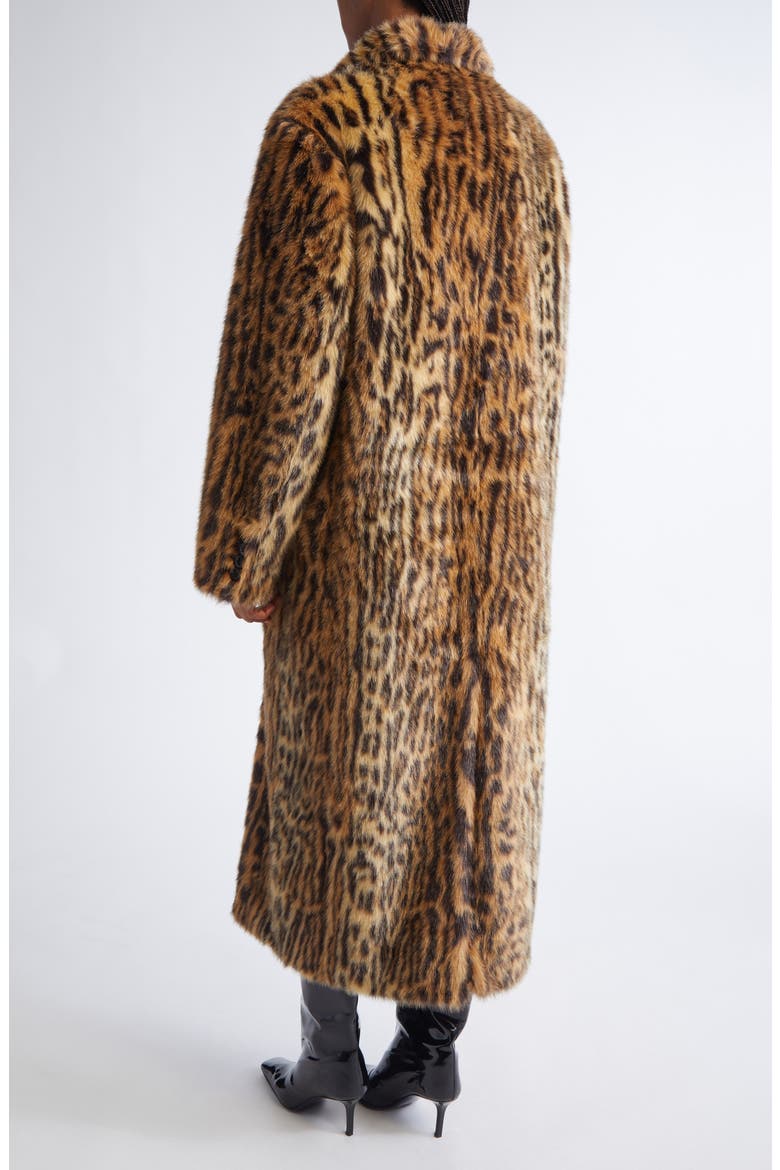 Marceline Leopard Print Faux Fur Coat, Alternate, color, LEO
