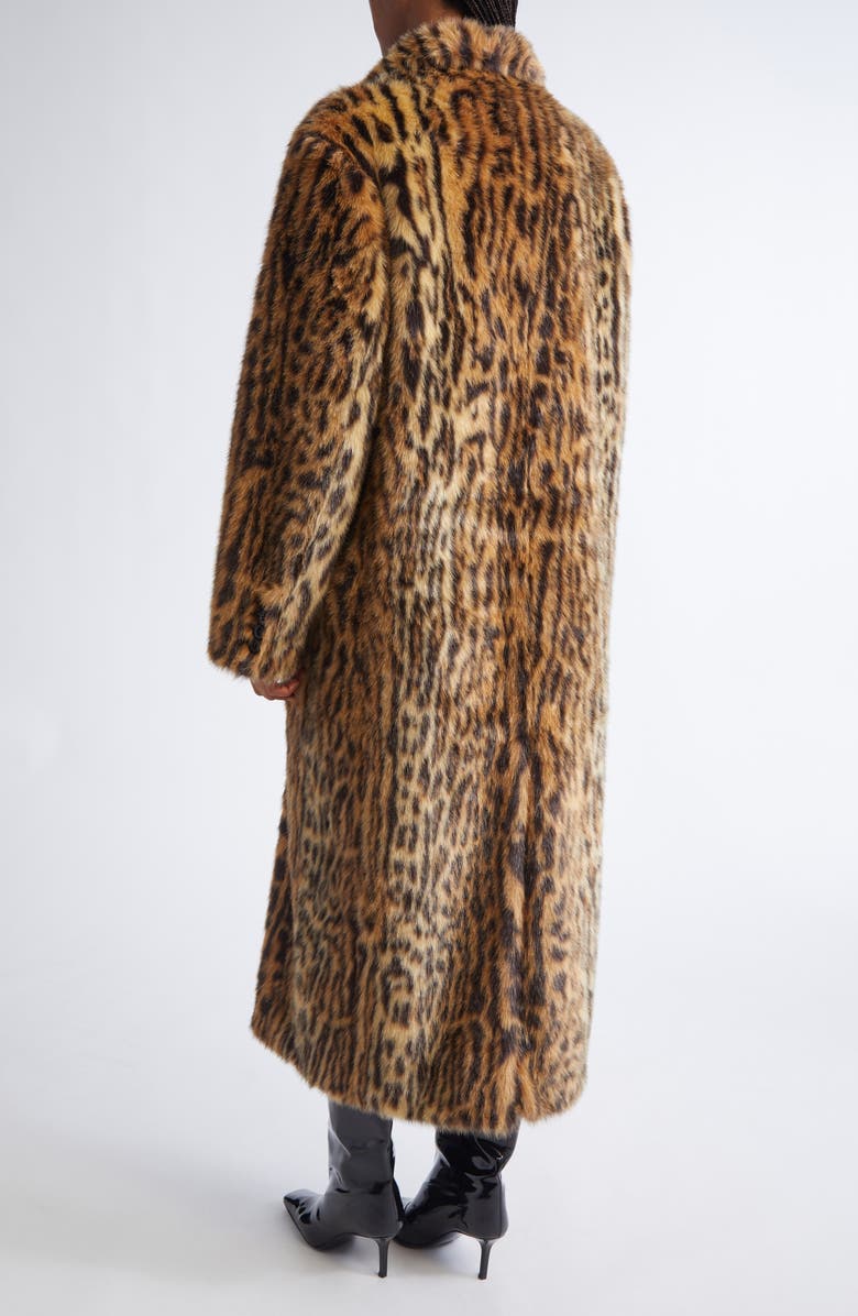 Stand Studio Marceline Leopard Print Faux Fur Coat, Alternate, color, Leo