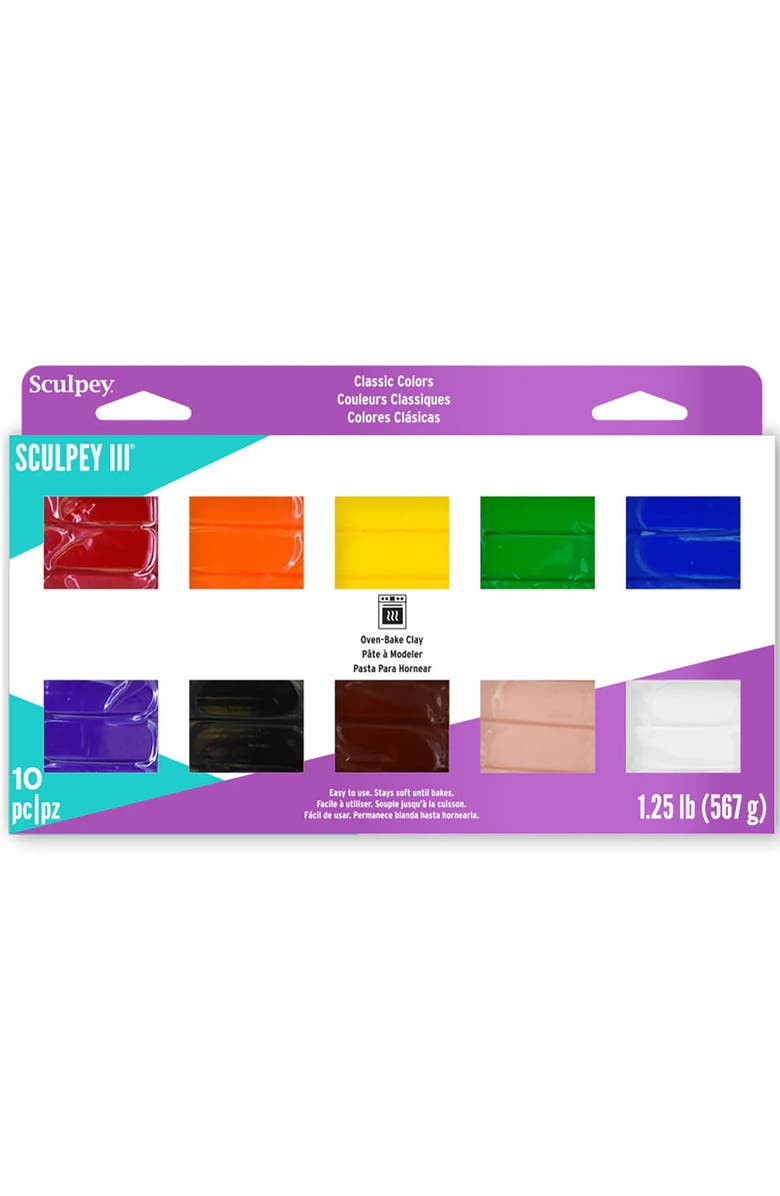 Sculpey Polymer Clay Classics (10) 1oz Packs, Main, color, Multicolored