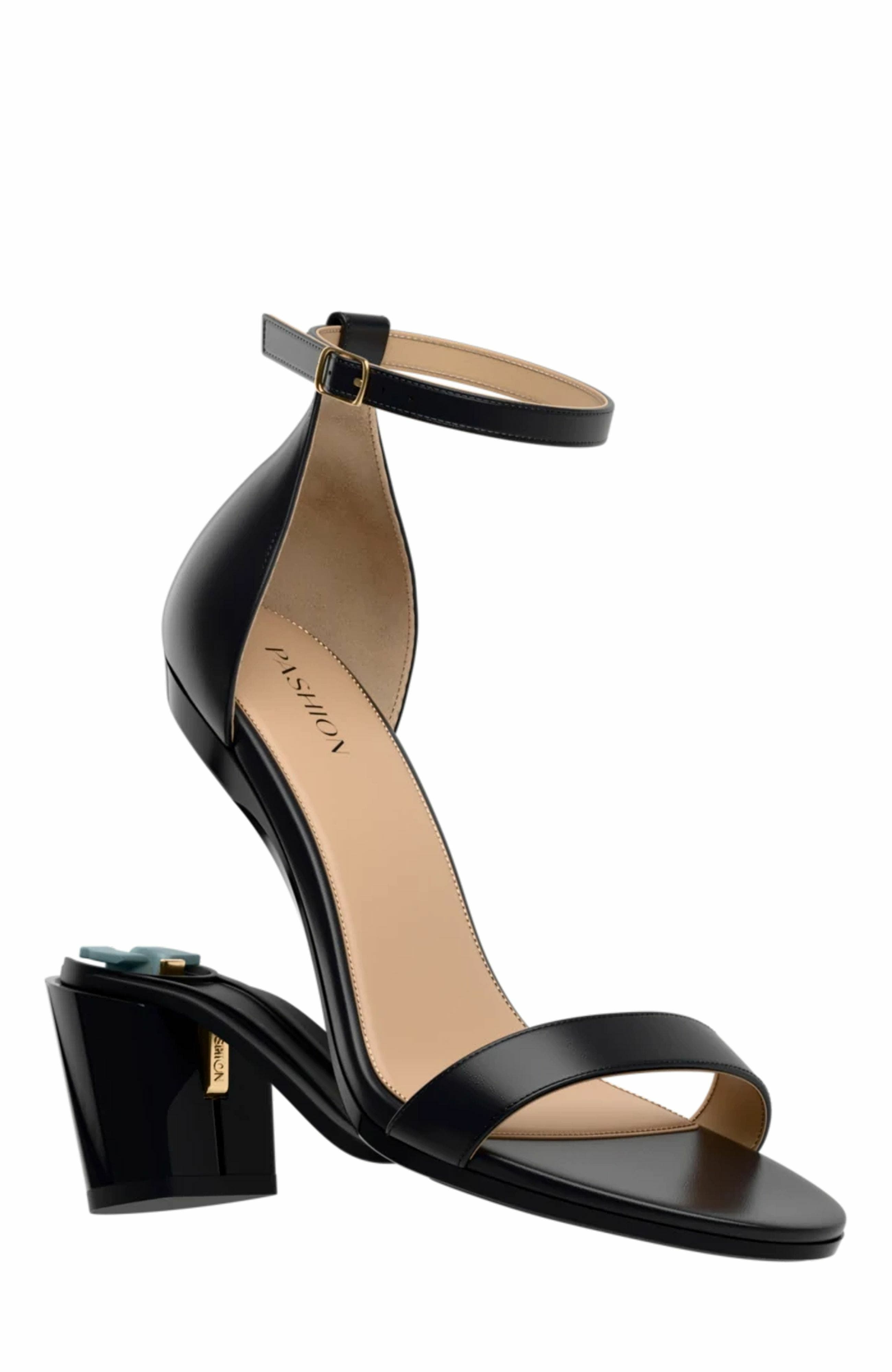 Pashion Footwear The Pashionista 3" Block Heel, Alternate, color, Coal Leather