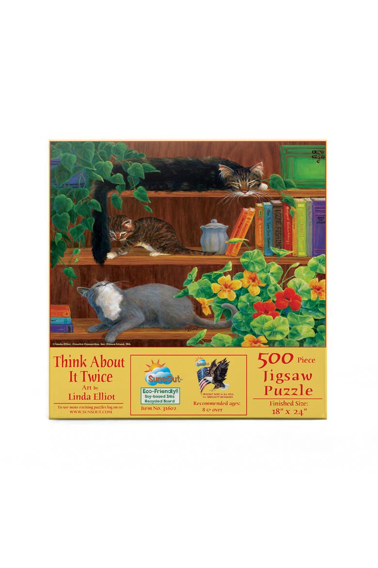 Think About it Twice 500 piece Jigsaw Puzzle for Adults, Alternate, color, Multicolor
