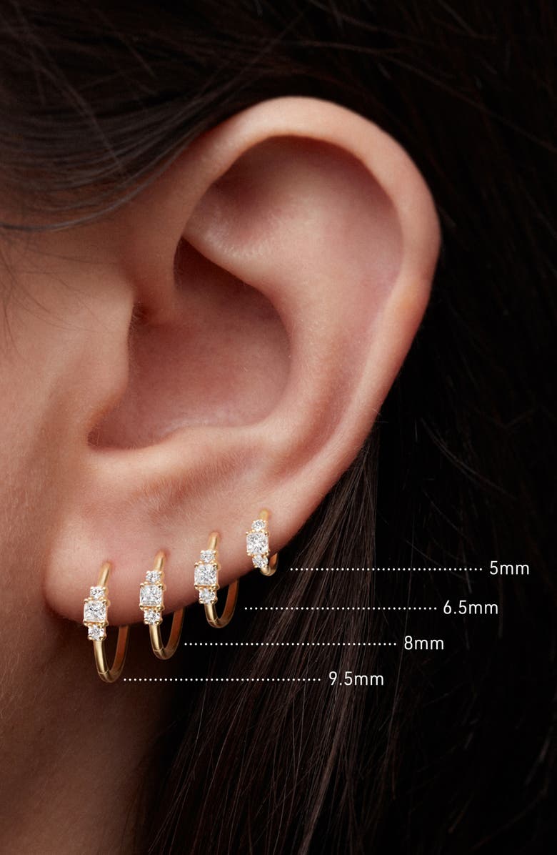 MARIA TASH Princess Cut Diamond Clicker Earring, Alternate, color, White Gold