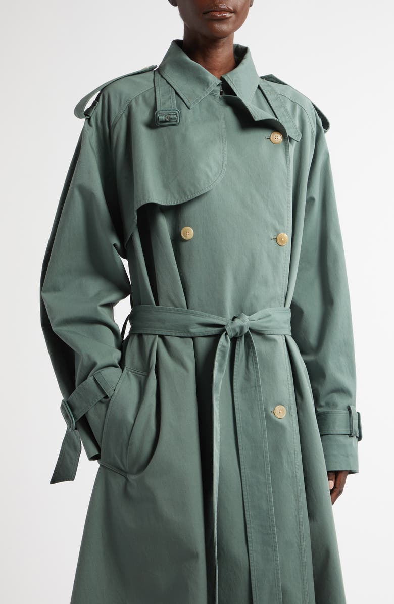 The Row Domeka Oversize Cotton Twill Trench Coat, Alternate, color, 