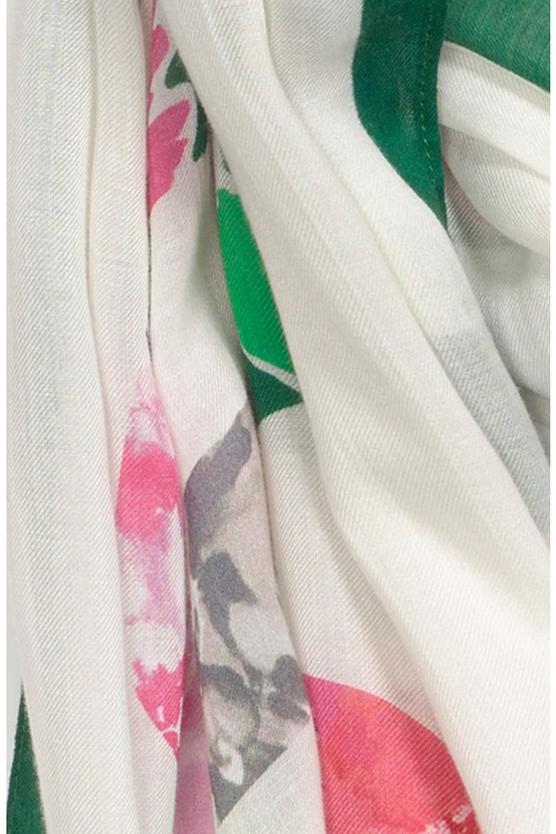 'in full 'bloom' scarf, Alternate, color, CREAM MULTI