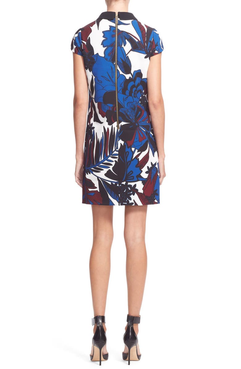 Ted Baker London 'Avanna' Woodblock Leaf Print Shift Dress, Alternate, color, White