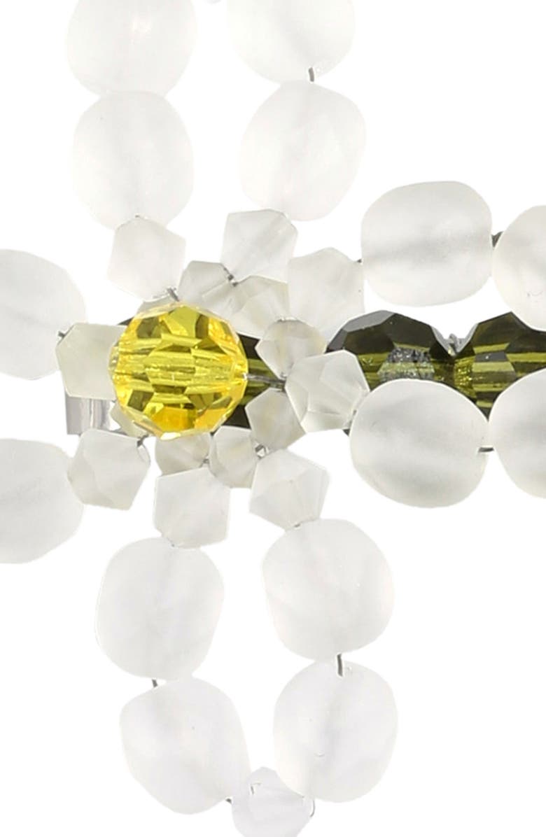 Simone Rocha Beaded Crystal Daisy Hair Pin, Alternate, color, 