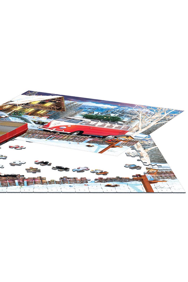 Puzzle Tin Christmas Bus 550 Piece, Alternate, color, Multicolored
