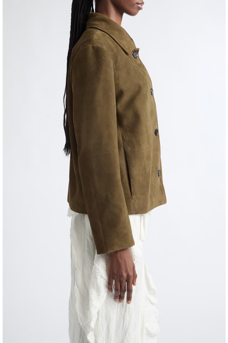 Irine Lambskin Suede Jacket, Alternate, color, CYPRESS