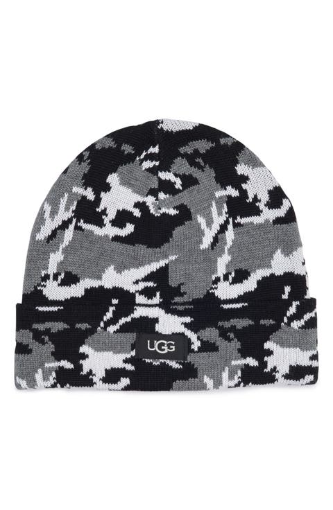 Camo Print Wool Blend Beanie