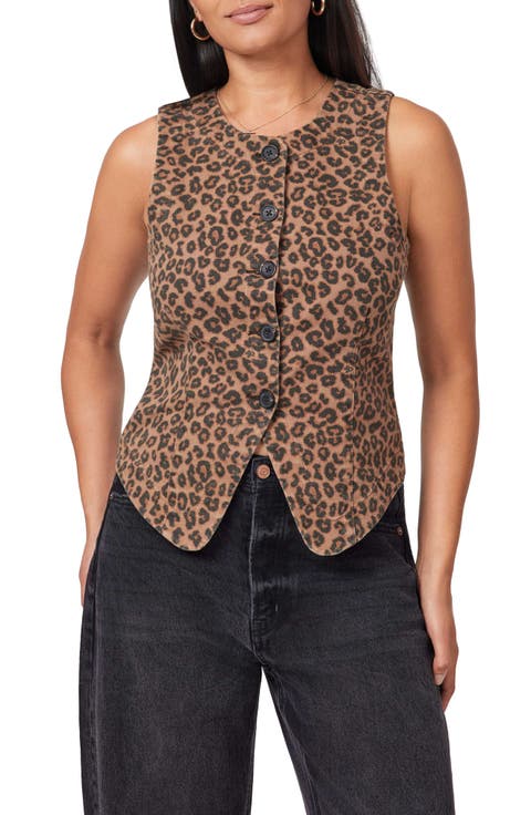 The Leopard Denim Vest