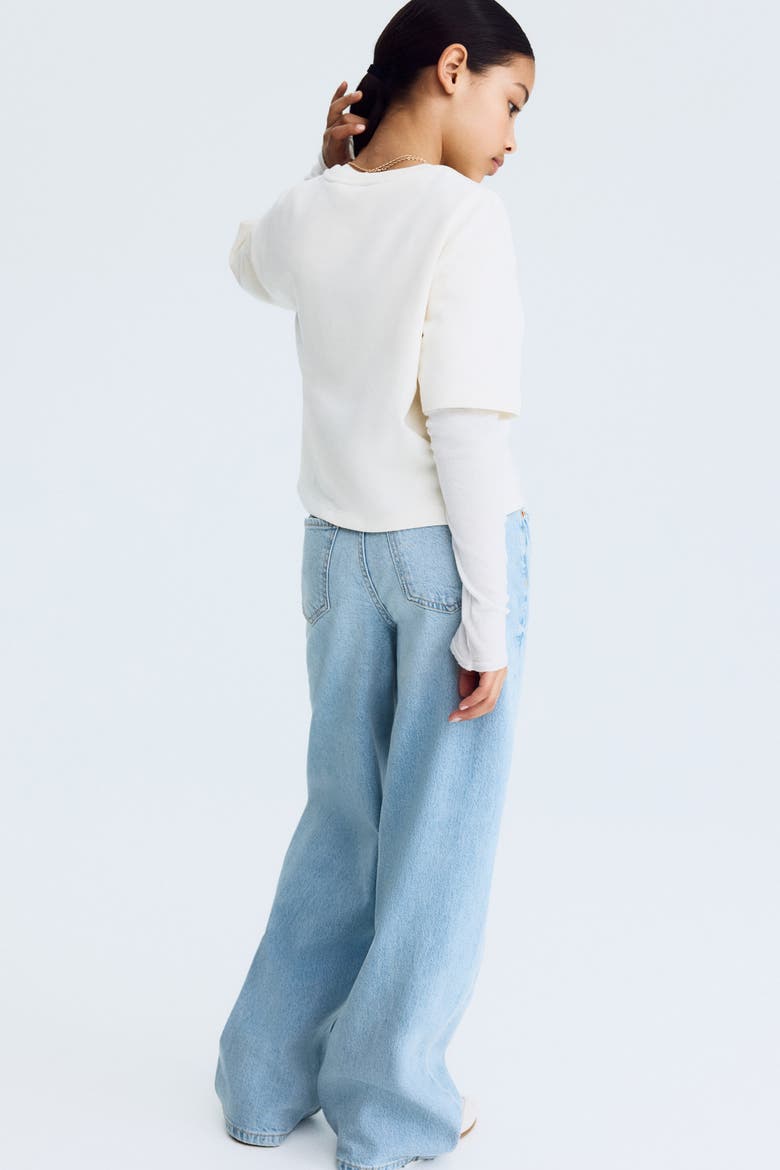 Willow Wide Leg Jeans, Alternate, color, Light denim blue