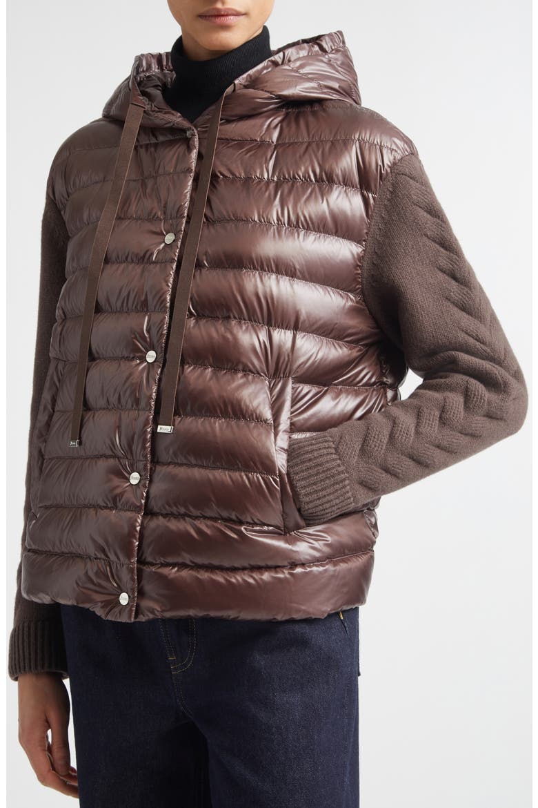 Ultralight Nylon Quilted Down Puffer Jacket, Alternate, color, 8810 FONDENTE