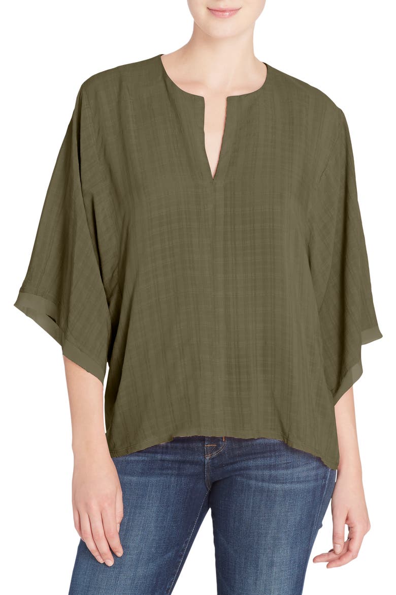 Bernice Chiffon Top, Main, color, FOREST NIGHT