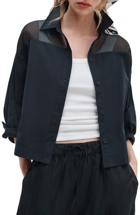 Elly Crop Button-Up Shirt