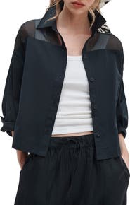 rag & bone Elly Crop Button-Up Shirt