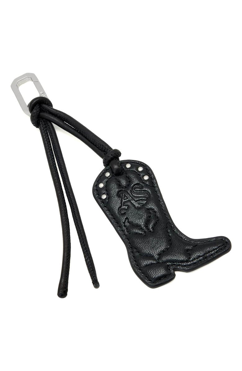 AllSaints Cowboy Boot Key Ring, Alternate, color, Black