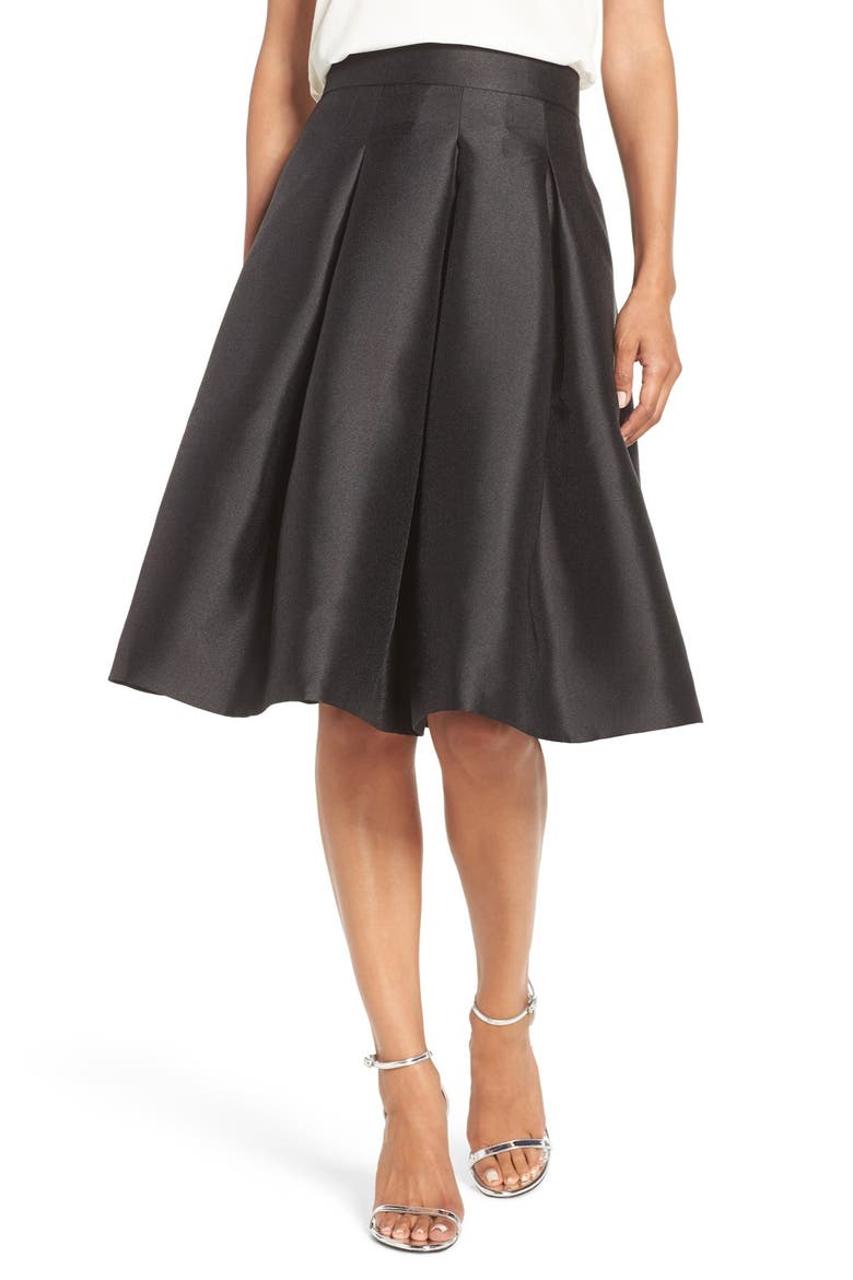 Release Pleat Full Skirt, Main, color, BLACK